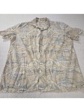 Life is Good XL Short Sleeve Button Up Camp Shirt Desert Sun